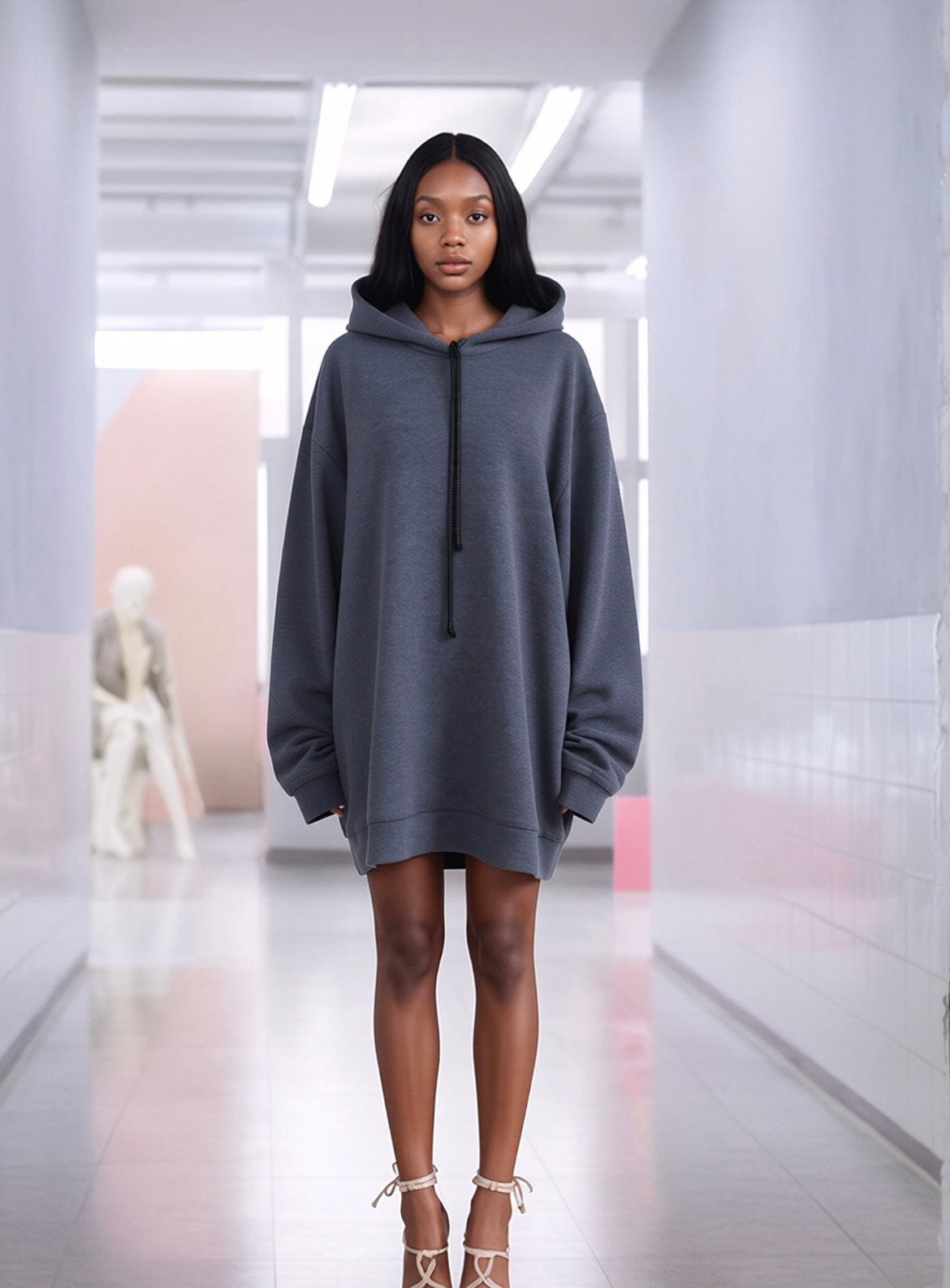 Luxury Streetwear Hoodie Dress